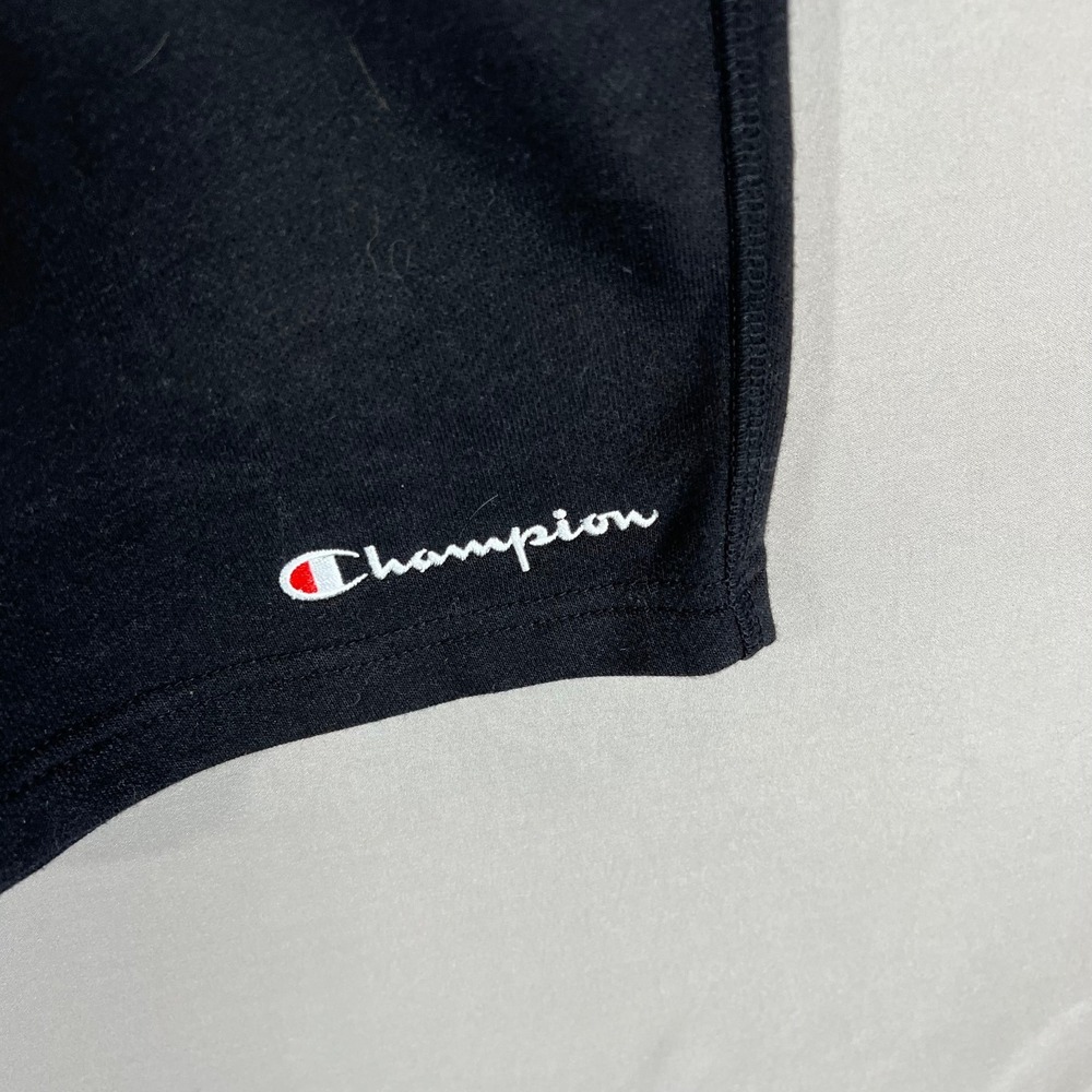 NEW Champion Shorts Mens Extra Extra Large (XXL) Black Jersey Drawstring Pockets - Picture 2 of 9